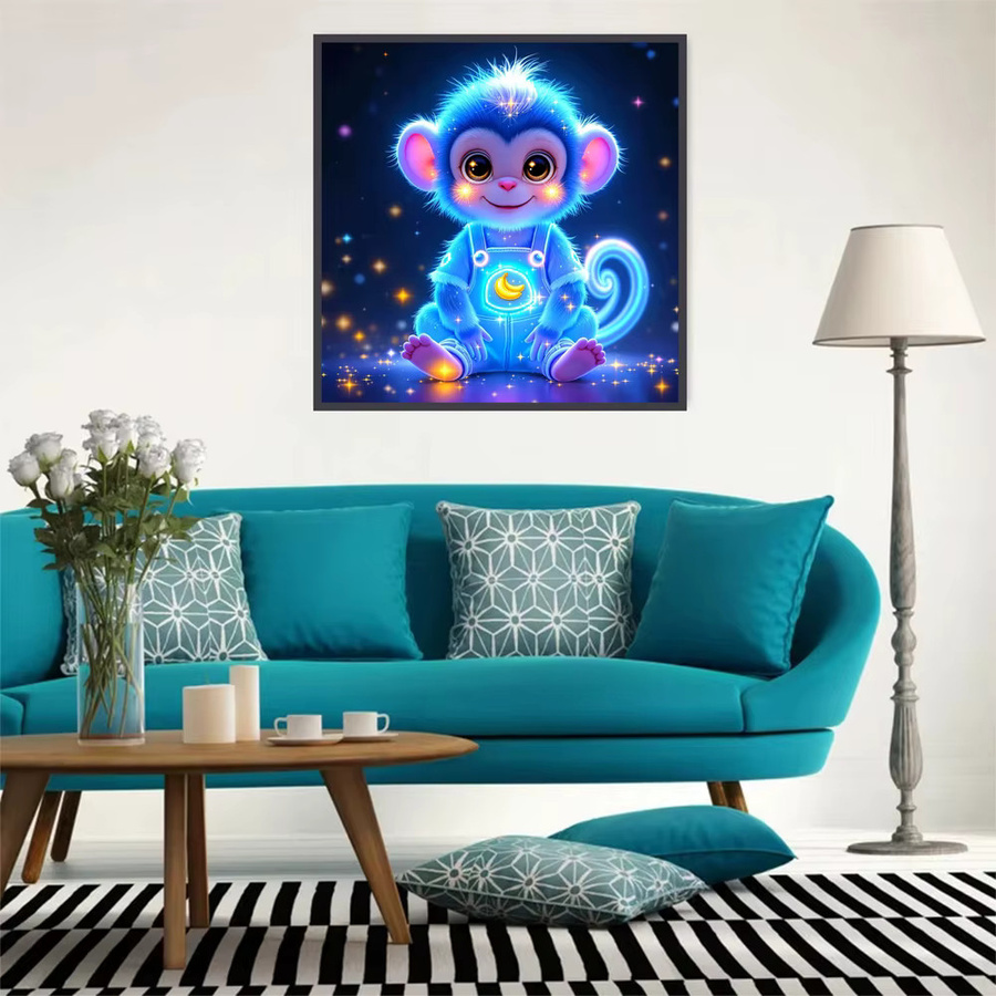 EverShine Diamantstickerei Kit Affe Cartoon DIY 5D Mosaik Wanddeko - Bild 3