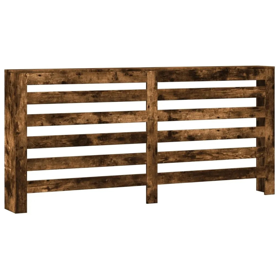 vidaXL Heizkörperverkleidung im Latten-Design aus Holzwerkstoff, Räuchereiche, B/T/H: 175 x 20 x 82 cm - Bild 2
