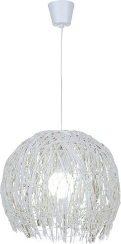 Näve Pendelleuchte Struwel Korb-Leuchte in Weiß, E27, Durchmesser: 40 cm, Höhe: 35 cm - Bild 1