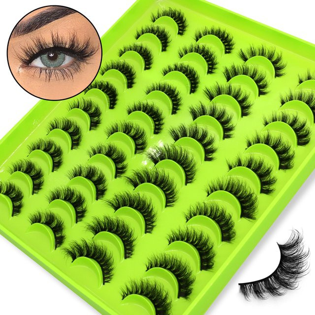 Groinneya Falsche Wimpern, 3D Faux Nerz, Black, Natürlich, Unisex - Bild 1