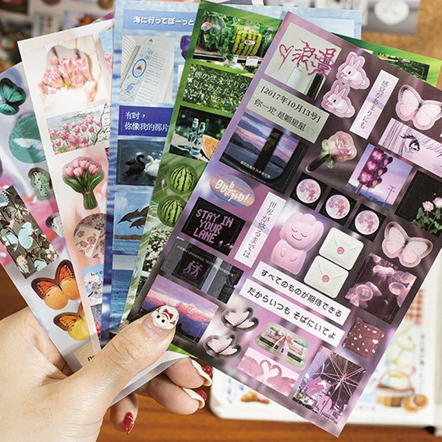 Mr Paper Sticker Set Fluss Stimmung Micro Dream Cut Film für Scrapbook und Tagebuch, 80 Stück, Multicolour - Bild 1