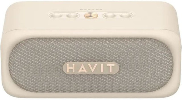 Wasserdichter Bluetooth-Lautsprecher HAVIT SK905BT mit 20W Leistung in Beige mit USB-C Anschluss