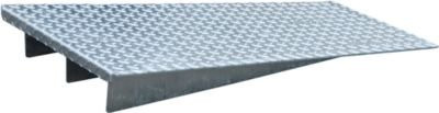 Bauer Auffahrrampen Typ AR 121, verzinkt, Farbe: Silber, B/T/H: 112,0 x 26,0 x 12,3 cm - Bild 1