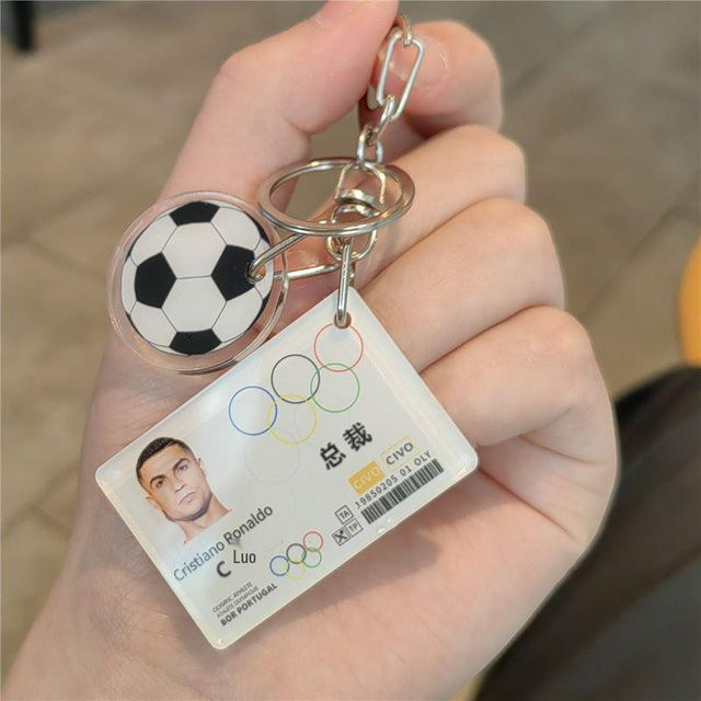 Schlüsselanhänger & Kartenanhänger CR7 Messi Neymar Mbappé, white, Unisex - Bild 1
