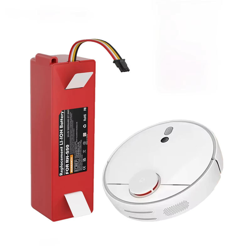 Xiaomi Ersatzbatterie für Roborock S50 S51 S52 S53 S55 S60 S4 S5 S6 S7 Serie, 14,4 V, 6800 mAh, Rot - Bild 7