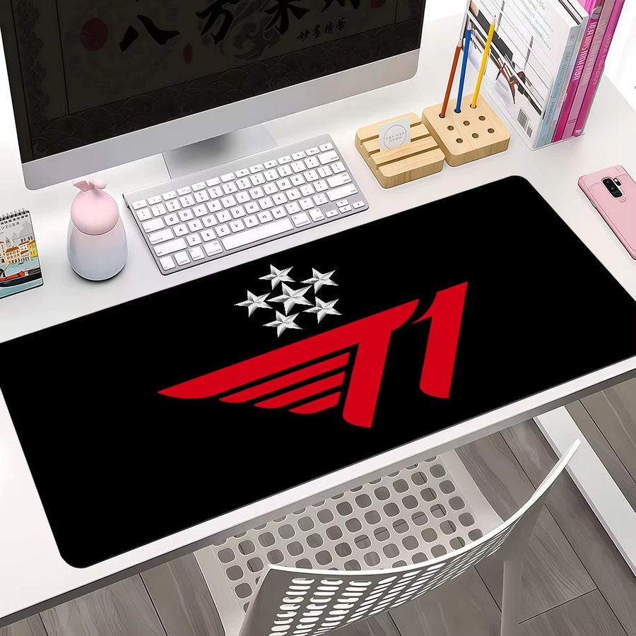 Game Cool 2025 S-SKT T1 Mauspad in Schwarz, rutschfestes und verdicktes Gaming-Mauspad mit Lockedge-Design für Büro und Gaming - Bild 5