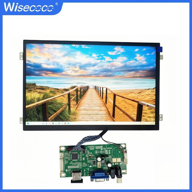 Wisecoco 10,1 Zoll LCD-Display mit 1920x1200 Auflösung, IPS 16:10, Schwarz, inklusive LVDS-Controller-Treiberplatine für Windows PC und DIY-Projekte - Bild 1