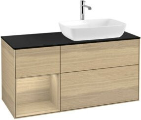 V&B Waschtischunterschrank Finion in Eiche und Beige, Breite: 120 cm, Tiefe: 50,1 cm, Höhe: 50,1 cm - Bild 1