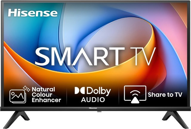 Hisense 32A4Q Smart-TV mit 80 cm (32 Zoll) LCD-LED-Technik in Schwarz, HD Ready, Sprachsteuerung, DVB-T2/C/S2, Wi-Fi und HDMI - Bild 1