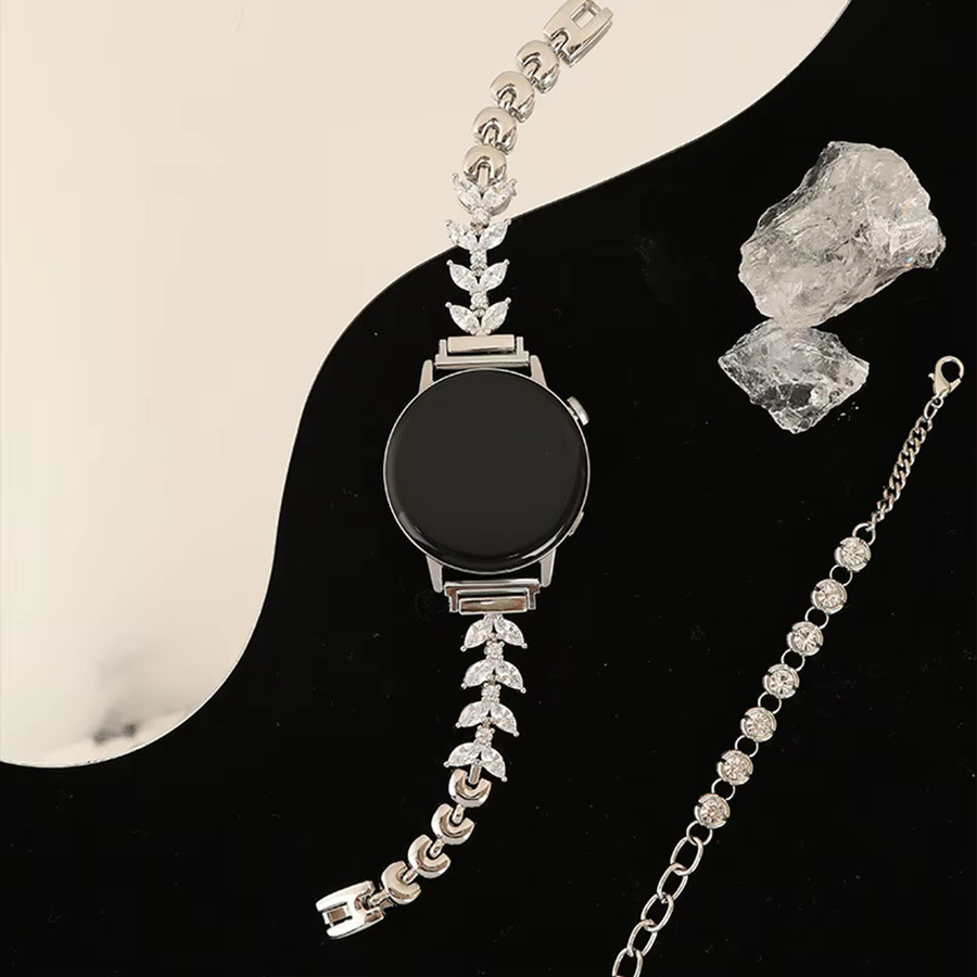 LuLuTom Uhrenarmband Edelstahl, Silber, Kristall, Damen - Bild 5
