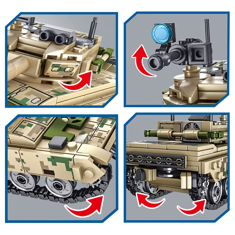 Military VT-4 Main Battle Tank Soldier Cannon, Building Blocks, 432-teiliges Set, ab 6 Jahren - Bild 3