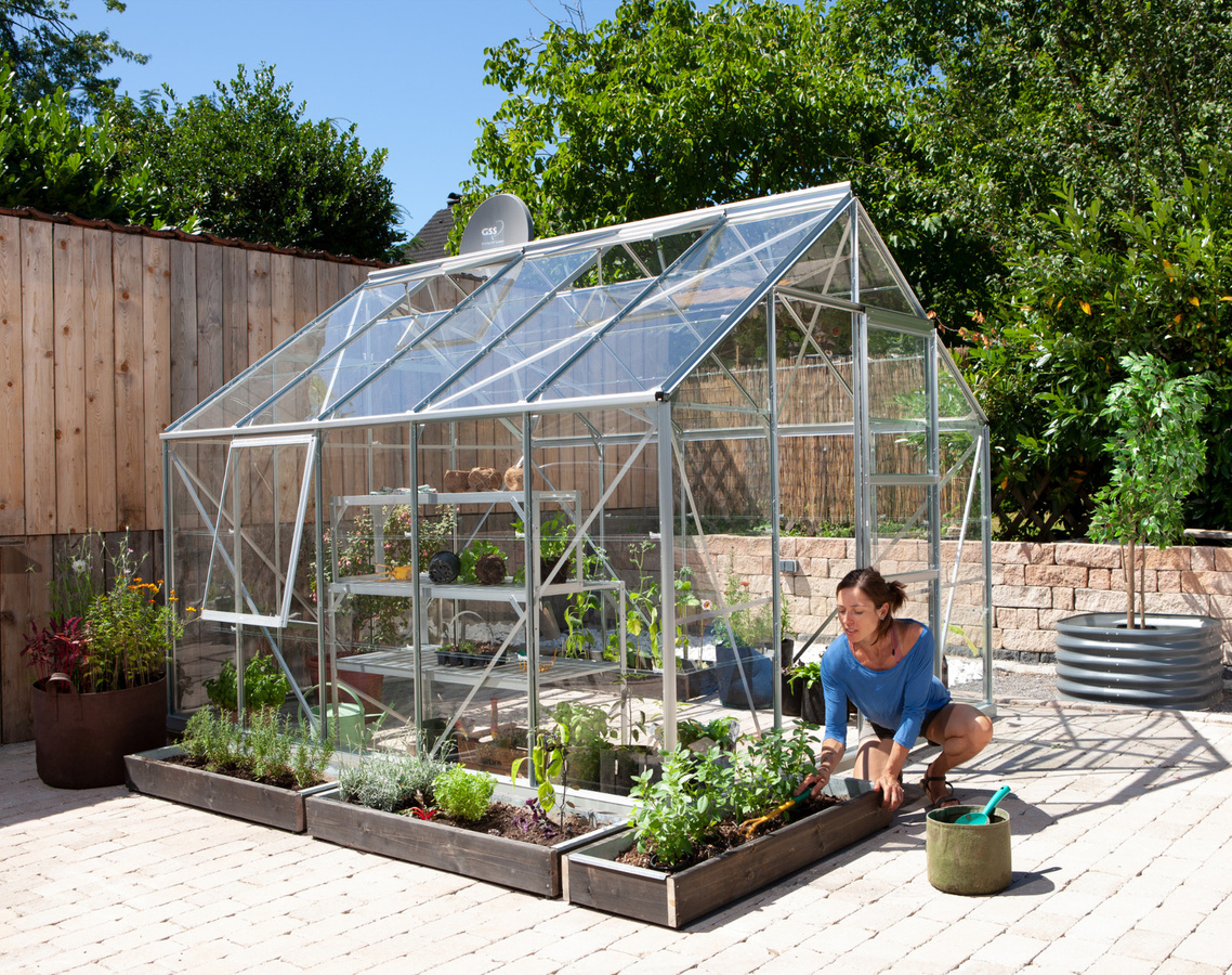 Vitavia Gewächshaus Meridian 1 8300 aus Aluminium mit 3 mm ESG-Glas, 8,3 m² - Bild 3