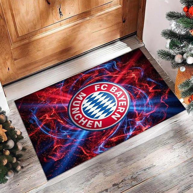 FC Bayern München Fußball Teppich mit Muster, rot, B/H: 60 x 90 cm - Bild 1