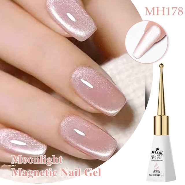 Mtssii Magnetischer Gel-Nagellack, Nude Pink Moonlight, 10 ml, Glänzend - Bild 1