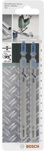 Bosch Stichsägeblatt T 318A Basic HSS für Metall, 2 Stück, Silber - Bild 1