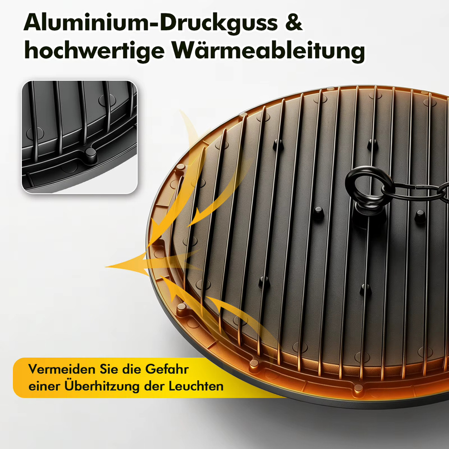 Ultrahelles UFO-LED-Hallenlicht in Weiß, IP65 wasserdicht, 500W Industriebeleuchtung für Werkstätten und Garagen - Bild 3