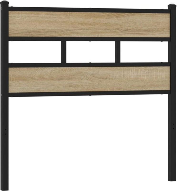Vidaxl Kopfteil in Sonoma-Eiche aus Eisen und Holzwerkstoff, Breite: 80 cm - Bild 1