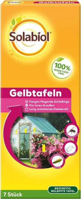 Solabiol Gelbtafeln zur Insektenbekämpfung für Garten und Gewächshaus, 7 Stück - Bild 1