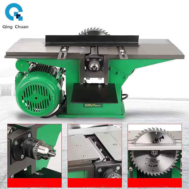 HAOYUNMA 3-in-1 Multifunktions Tischbohrmaschine und Hobel mit 2,2 kW, Grün - Bild 3