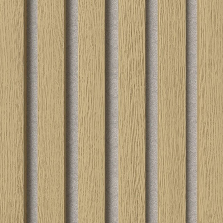 Akustikpaneel Denpanels in Eiche Hell mit grauem Filz und Streifenoptik, B: 29,5 cm, H: 15 cm