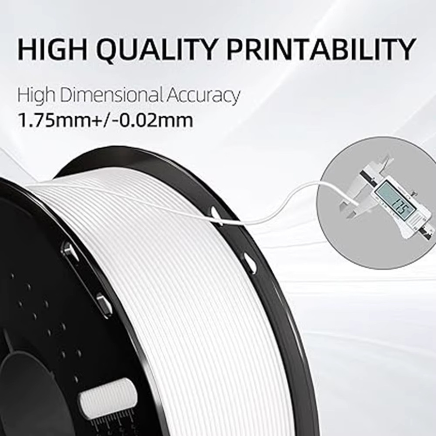 3D Maliang Nylon-Filament für FDM-3D-Drucker mit hoher Zugfestigkeit und Flexibilität, Durchmesser: 1,75 mm, Farben: Weiß und Schwarz - Bild 3