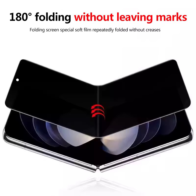 2-in-1 Privacy Anti Spy Schutzfolien-Set für Xiaomi Mix Flip 2 mit interner Folie und vorderer weicher TPU-Hydrogel-Schutzfolie, transparent - Bild 3