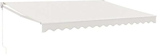 vidaXL Einziehbare Markise aus Aluminium und Polyester in Creme, B: 4,5 m, T: 3,0 m - Bild 1