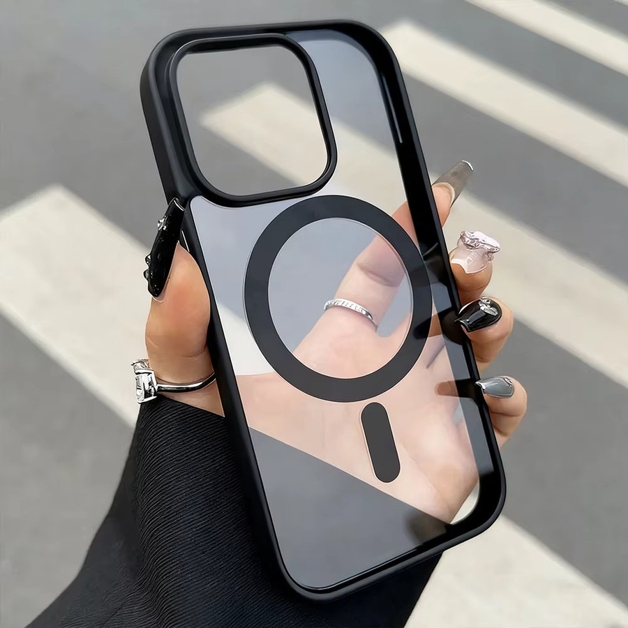 Transparente MagSafe Schutzhülle mit magnetischem kabellosem Ladegerät für iPhone 11 bis iPhone 18 Pro Max, stoßfeste Hülle - Bild 2
