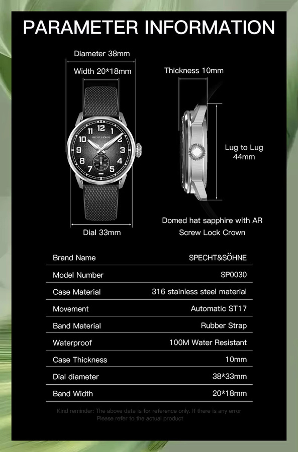 Specht & Söhne Armbanduhr, Automatik, Edelstahl, Bicolor, Saphirglas, Herren - Bild 2