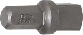 BGS Bit-Knarren-Adapter Außensechskant 8 mm auf Außenvierkant 10 mm, Silber, Edelstahl - Bild 1