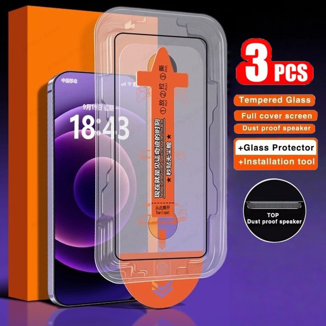 3er-Pack Gehärtetes Glas Displayschutzfolie mit Oleophobe Beschichtung für Xiaomi 17 Pro Max, 15T, 14T, 13 und 12T Pro, Transparent - Bild 1