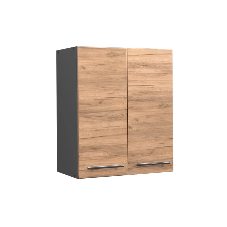 Vicco Hängeschrank Fame-Line Küchenschrank in Anthrazit und Eiche mit Softclose-Scharnieren und Einlegeböden, Breite: 60 cm - Bild 3