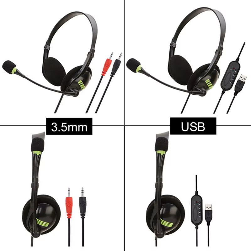 YOUTHINK Gaming-Headset On-Ear mit Mikrofon und 30-mm-Treibern in Schwarz für PC und Laptop mit 3,5-mm-Klinkenanschluss - Bild 4