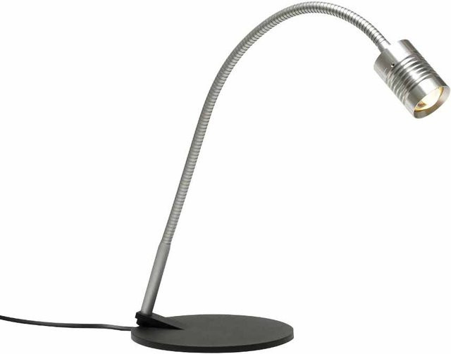 Oligo Just A Little LED-Tischleuchte in Silber und Schwarz, verstellbares Design aus Metall mit warmweißem Licht - Bild 1