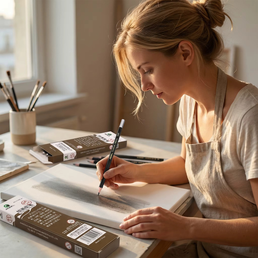 Marie's 12-teiliges Graphitstift-Set mit extra weichen, weichen und mittleren Stiften zum Zeichnen und Skizzieren für Künstler und Erwachsene - Bild 5