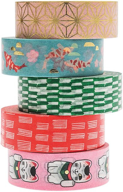 Rico Design Paper Poetry Washi Tape Set Jardin Japonais in Mehrfarbig - Bild 1
