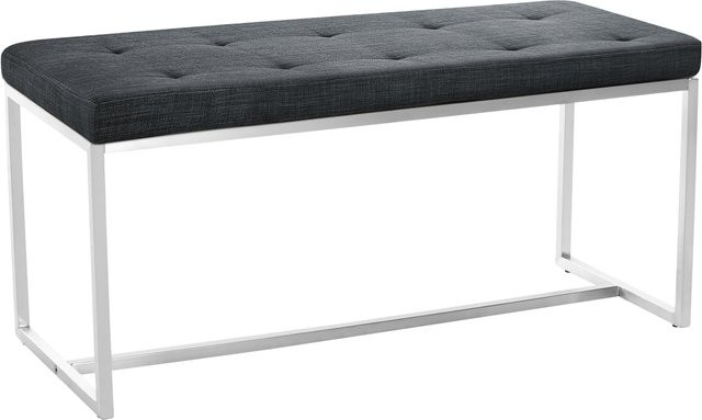 CLP 2er Sitzbank Barci aus Stoff mit Edelstahlgestell, Sitzhöhe: 47,5 cm - Bild 1