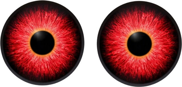 P andora Halloween LED Leuchtende Augen Hängende Dekorationen, 2 Stück, Rot/Transparent - Bild 1