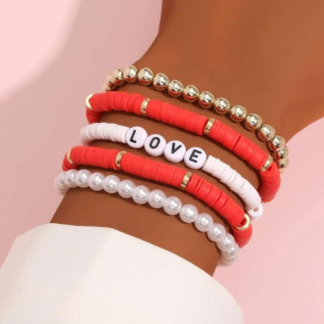 YIRAN Stapelarmband Set, Keramik, Perle, Bunt, Damen - Bild 1