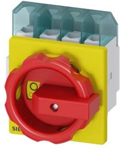 Siemens Lasttrennschalter 4polig 32 A 690 V/AC 16 mm² in Rot und Gelb 3LD22031TL53 - Bild 1