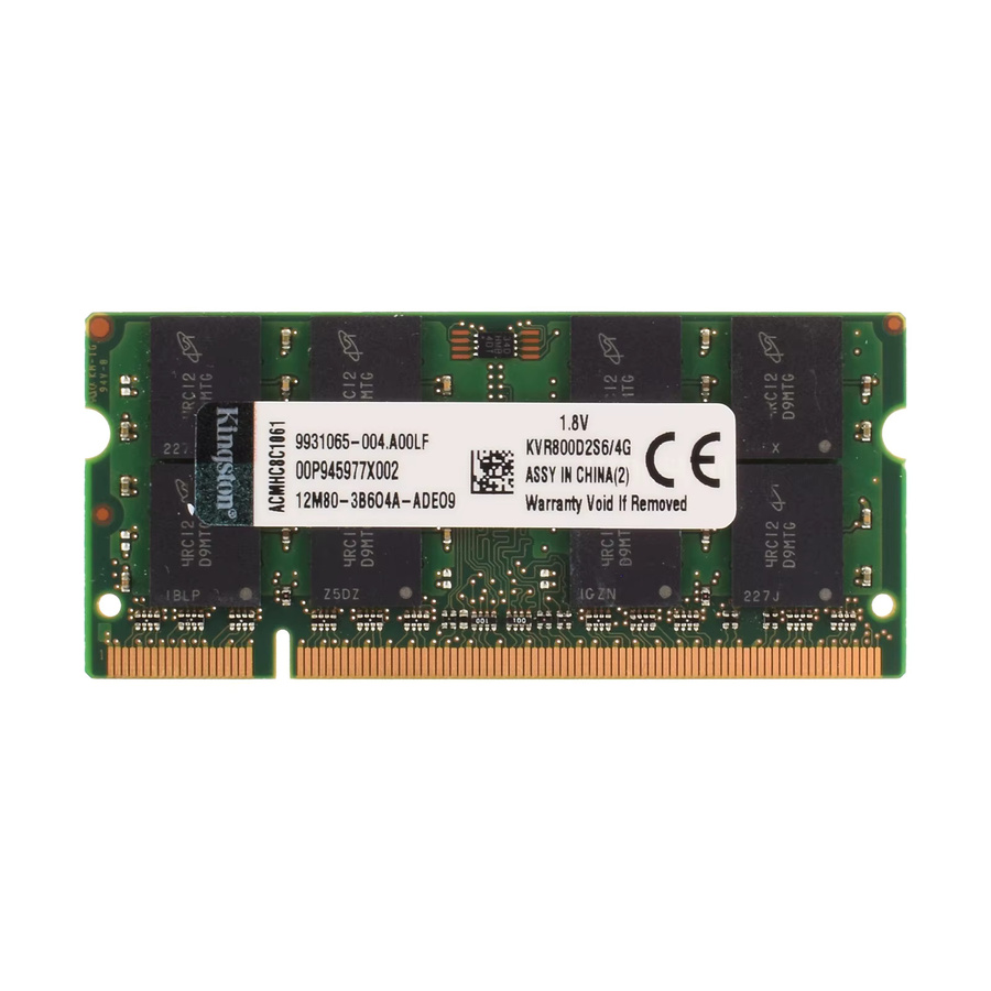 Kingston DDR2 SODIMM Laptop RAM Speicher PC2-6400 800MHz 200Pin 1,8V in Grün - Bild 2