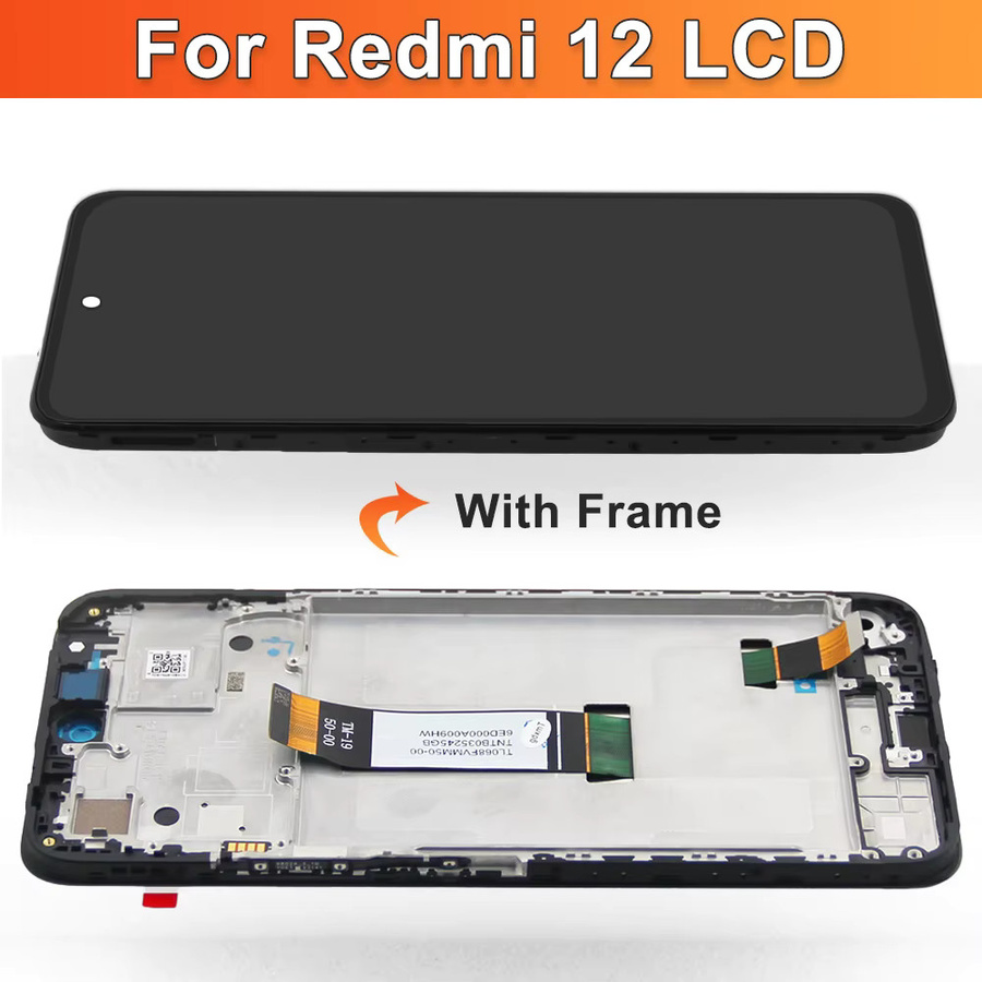Xiaomi Redmi 12 LCD Display Touchscreen Panel mit Rahmen in Schwarz 6.79 Zoll - Bild 3