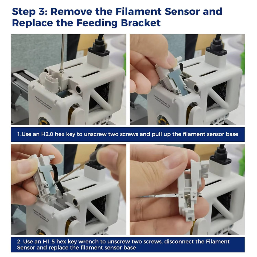 Bambu Lab Filamentsensor-Basis für A1-Serie FDM 3D-Drucker Zubehör in Weiß - Bild 3