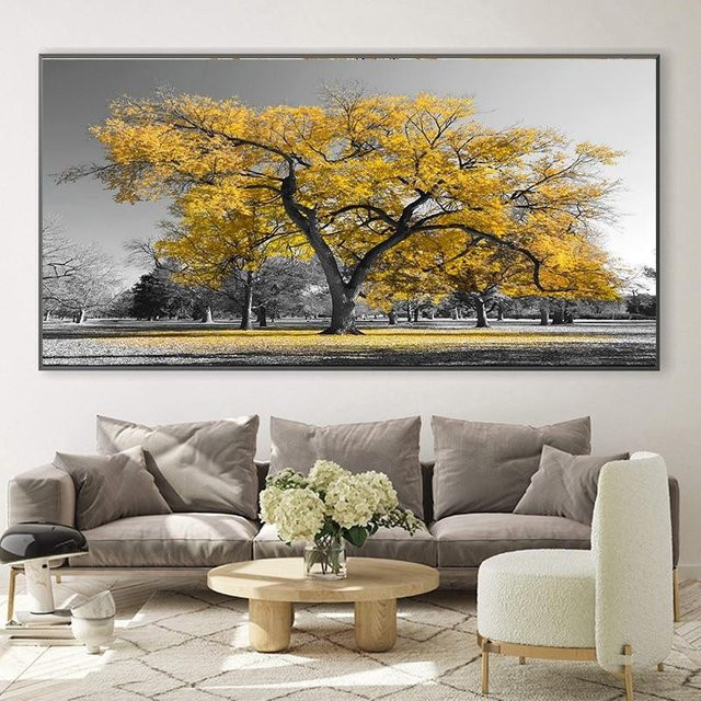 Lisa Gallery Wandbild Baum des Lebens von Gustav Klimt als Leinwandgemälde in Weiß und Blau, Breite: 40 cm, Höhe: 20 cm - Bild 1