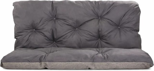 Setgarden Enkel Palettenkissen Set in Anthrazit bestehend aus Sitzkissen und Rückenkissen B/T/H: 120 x 60 x 60 cm - Bild 1