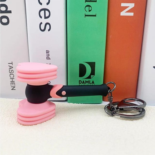 YIRAN Jewelry Schlüsselanhänger, Rosa Liebe Hammer, Damen, Black - Bild 1