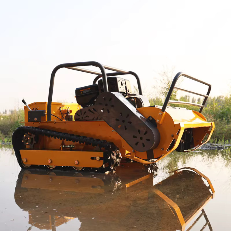 AIWEIYA Automatischer Rasenmäher Roboter mit Fernbedienung für Garten und Feld, Benzin/Diesel, Gelb - Bild 5