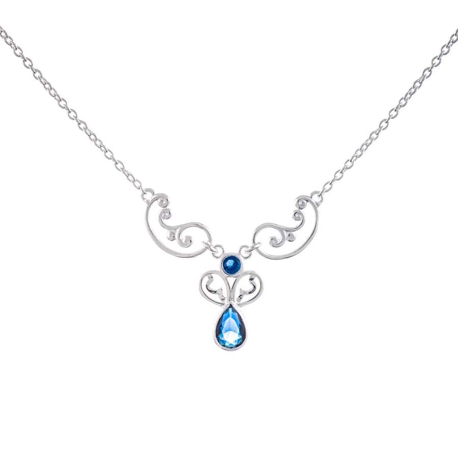 Collier 925 Silber, Zirkonia, blau - Bild 1