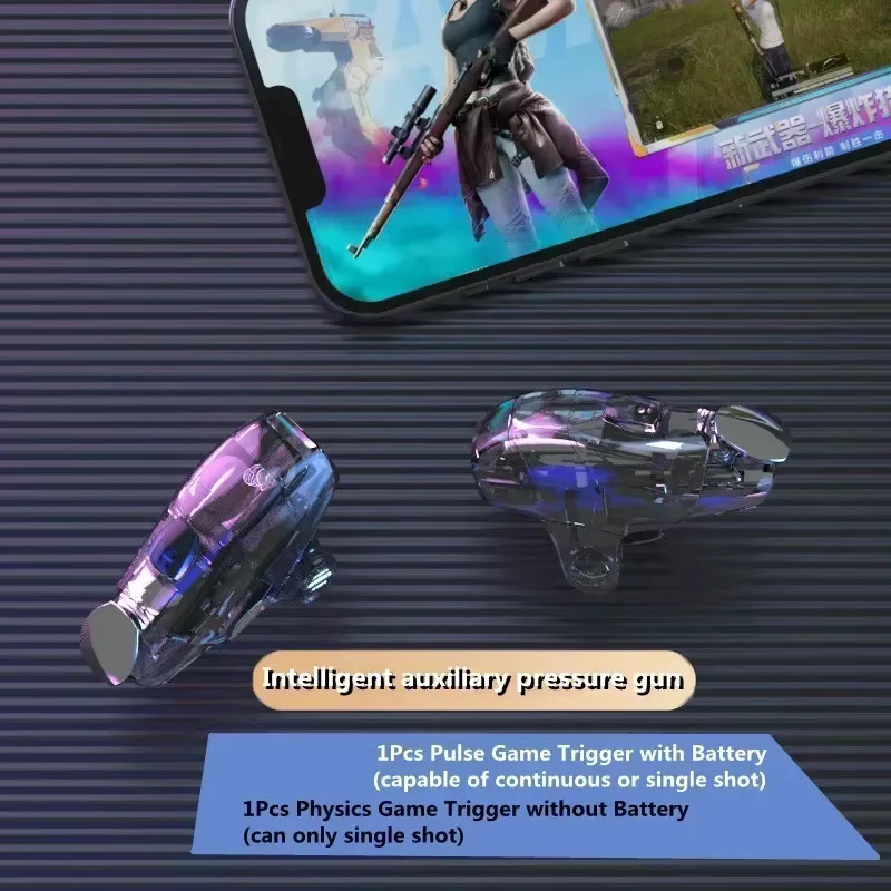 JS32 ABS Handy Spiel Auslöser L1 R1 Ziel Schießen Legierung Tasten für iPhone und Android Gamepad Controller Gaming Zubehör in Schwarz - Bild 2