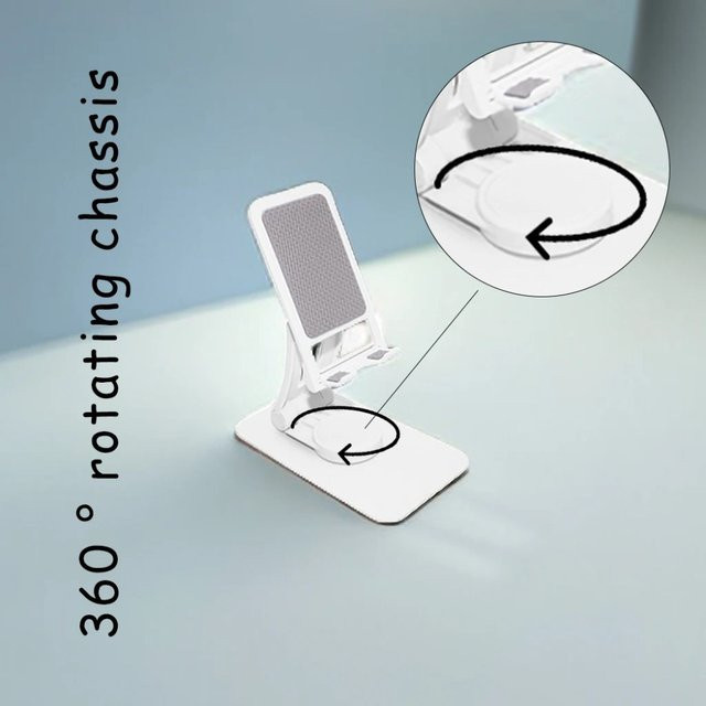 Faltbarer Desktop-Handyhalter aus ABS und Silikon in Pink, universeller Schreibtischständer für Smartphones wie iPhone, Huawei und Xiaomi - Bild 1